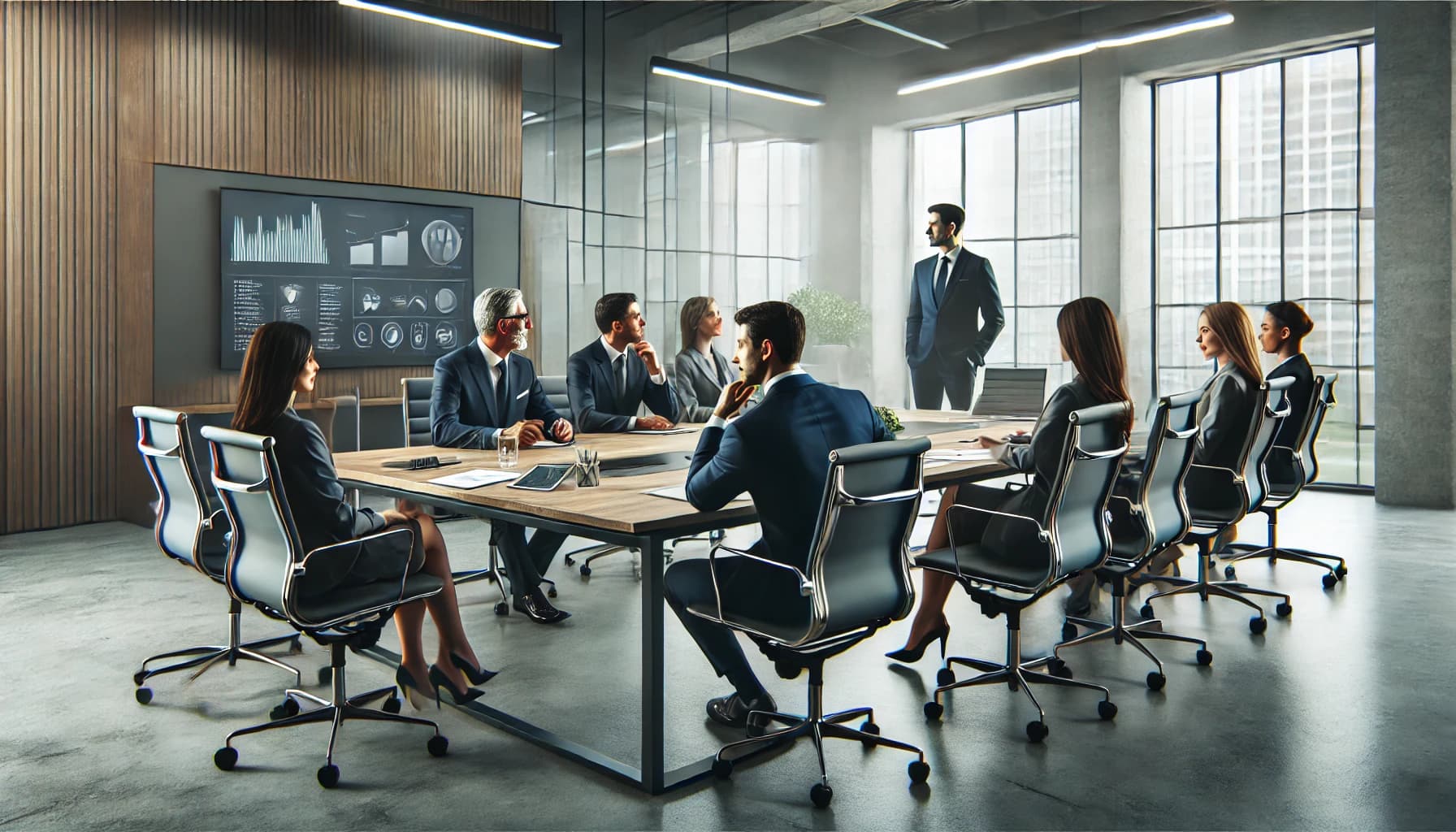 Modern office conference room