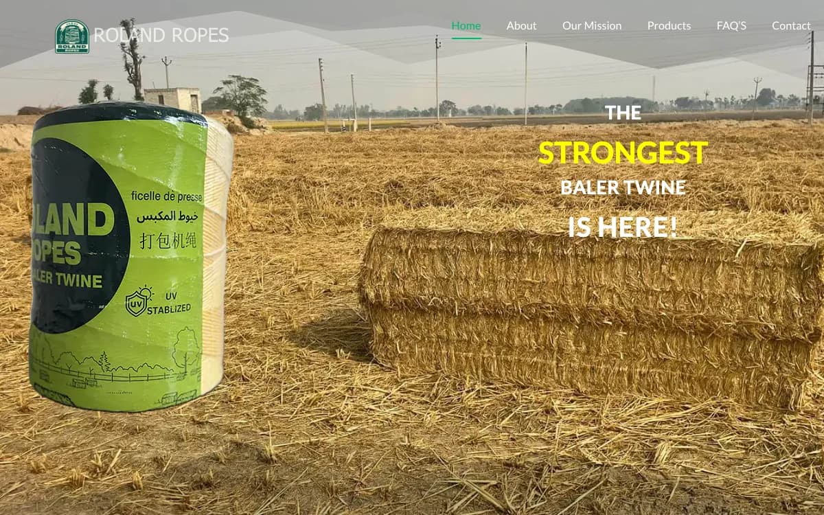 Roland Ropes: Manufacturing Website project