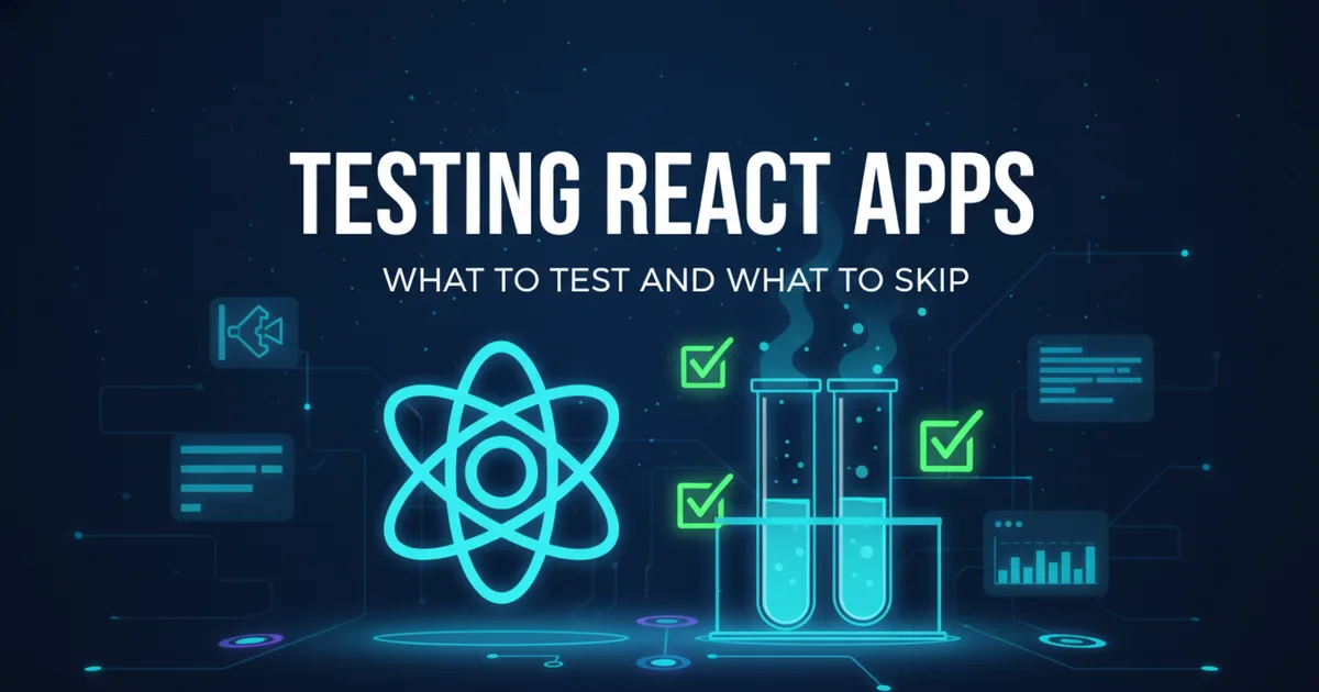 Testing React Apps: What to Test and What to Skip